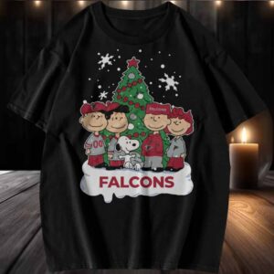Peanuts Snoopy and Friends Atlanta Falcons Christmas T Shirt