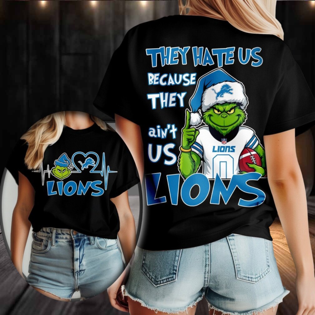 Detroit Lions Grinch Santa They Hate Us Because They Ain’t Us Merry Christmas Shirt Detroit Lions Grinch Santa They Hate Us Because They Ain’t Us Merry Christmas Shirt