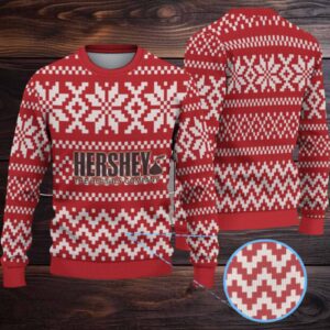 Red Fair Isle Snowflake Hennessy Ugly Christmas Sweater