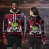 Arizona Cardinals Grinch Face Red Ugly 3D Hoodie Zipper Arizona Cardinals Grinch Face Red Ugly 3D Hoodie Zipper