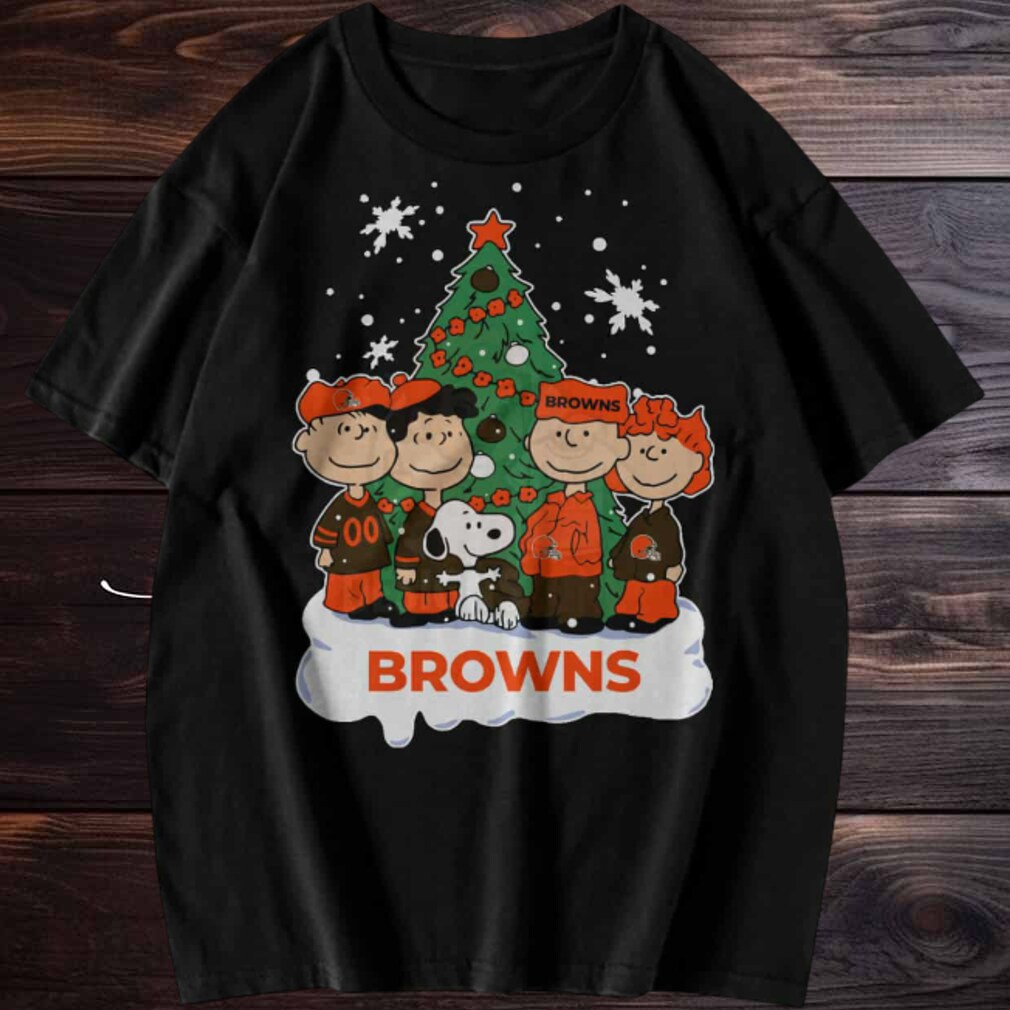 Snoopy And Friends Cleveland Browns Christmas Shirt Snoopy And Friends Cleveland Browns Christmas Shirt
