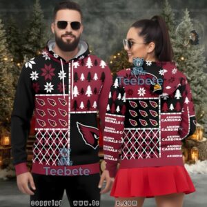 Arizona Cardinals Pattern Block Ugly 3D Print Hoodie