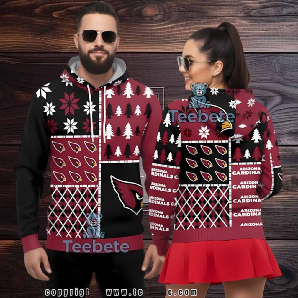 Arizona Cardinals Pattern Block Ugly 3D Print Hoodie Arizona Cardinals Pattern Block Ugly 3D Print Hoodie