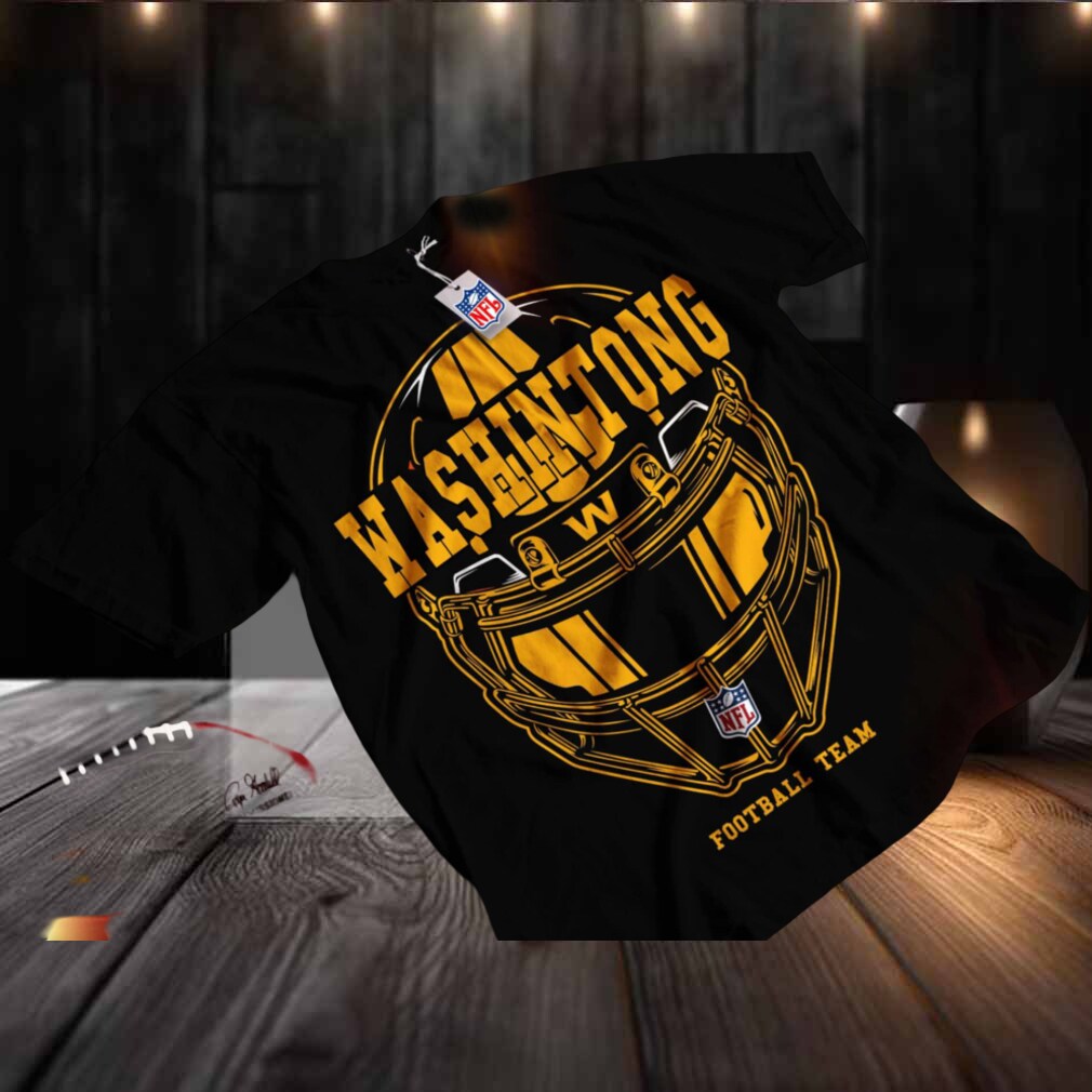 Washington Commanders Men’s Black & Gold Football Helmet T Shirt Washington Commanders Men’s Black & Gold Football Helmet T Shirt