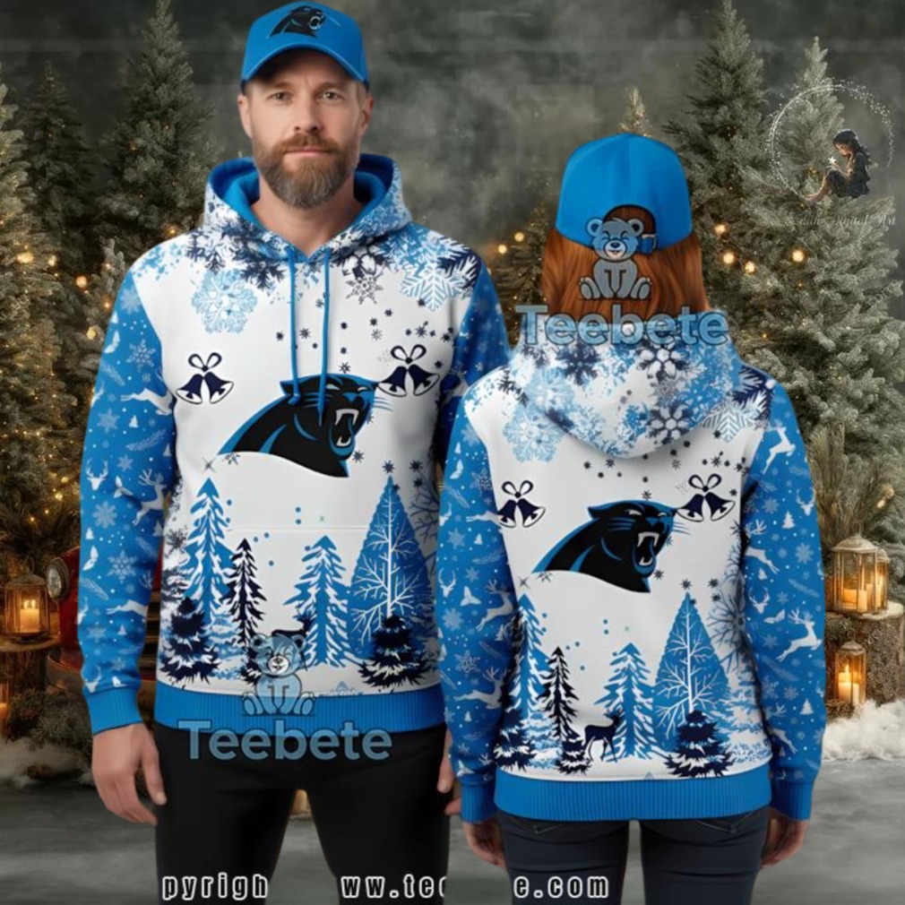 Carolina Panthers Christmas Bell 3D Ugly Hoodie Youth Carolina Panthers Christmas Bell 3D Ugly Hoodie Youth