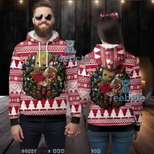 Arizona Cardinals Baby Groot Ugly 3D Pullover Hoodie