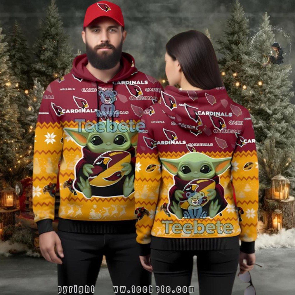 Arizona Cardinals Baby Yoda Football Ugly 3D Hoodie Women Arizona Cardinals Baby Yoda Football Ugly 3D Hoodie Women