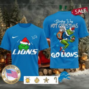 Detroit Lions NFL Grinch Dr. Seuss Stealing Wins Not Christmas Shirt