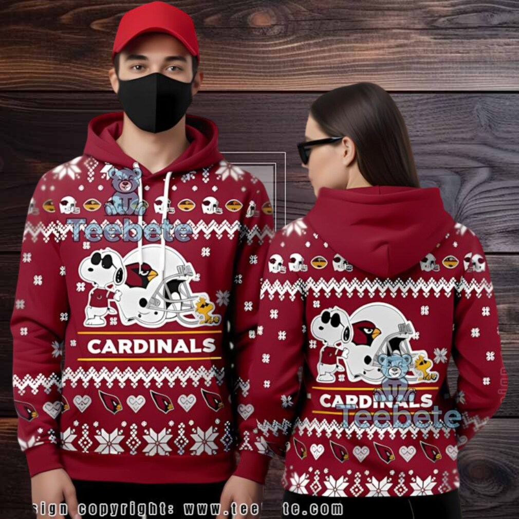 Arizona Cardinals Snoopy Ugly 3D Hoodie Youth Arizona Cardinals Snoopy Ugly 3D Hoodie Youth