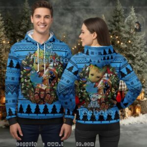 Carolina Panthers Baby Groot 3D Ugly Hoodie Youth