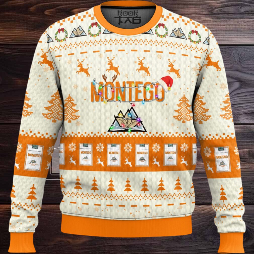 montego cigarettes Orange Ugly Christmas Sweater montego cigarettes Orange Ugly Christmas Sweater