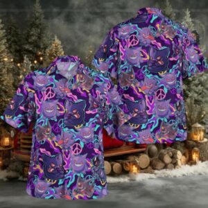 Peace Gengar Hawaiian Shirt