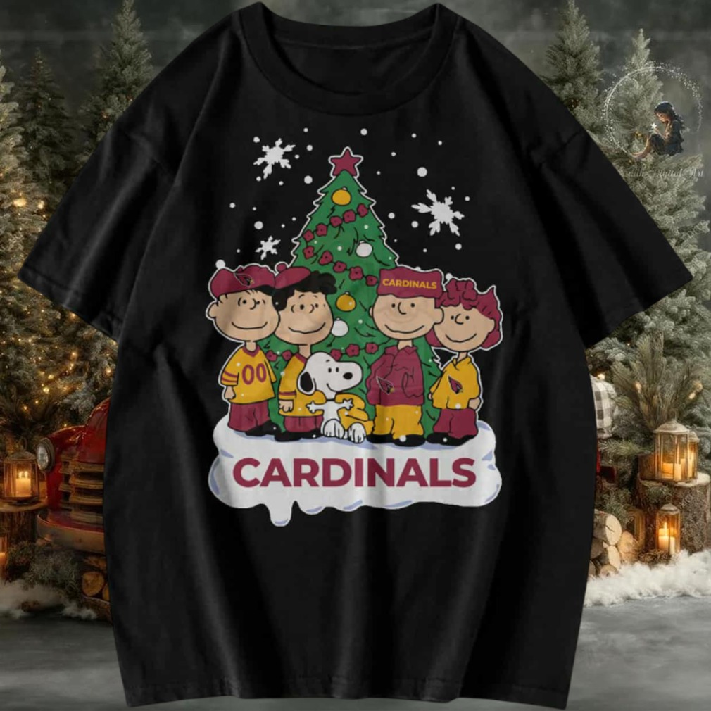 Peanuts Gang Cardinals Christmas Tree T Shirt Peanuts Gang Cardinals Christmas Tree T Shirt
