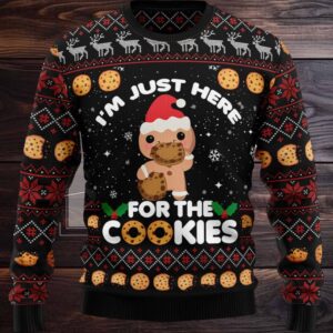 I’m Just Here For The Cookies Ugly Christmas Sweater