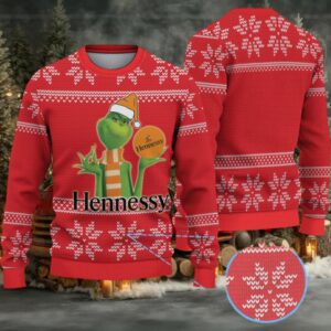Red Snowflake Fair Isle Knit Hennessy Ugly Christmas Sweater