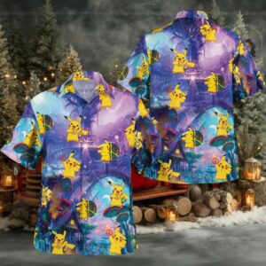 Peace mushroom Pikachu Hawaiian Shirt