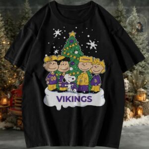 Snoopy The Peanuts Minnesota Vikings Christmas T Shirt