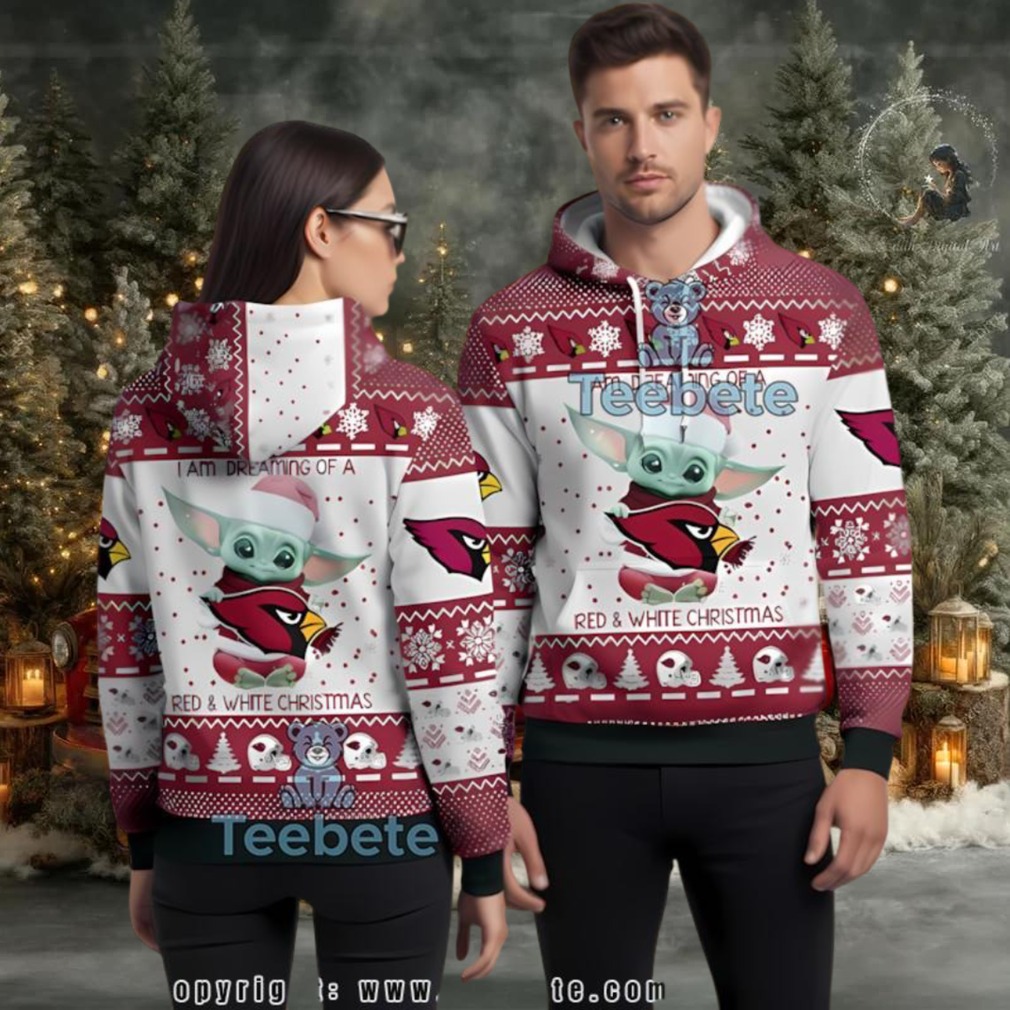Arizona Cardinals Grogu Christmas Ugly 3D Hoodie Men Arizona Cardinals Grogu Christmas Ugly 3D Hoodie Men