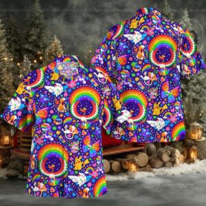 Multicolor Pokemon Hawaiian Shirt