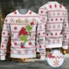 Red Fair Isle Snowflake Ugly Christmas Sweater Jack Daniel’s Old No. 7 Tennessee Whiskey Label Red Fair Isle Snowflake Ugly Christmas Sweater Jack Daniel’s Old No. 7 Tennessee Whiskey Label