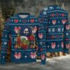 Red Twisted Tea Grinch Hand Snowflake Pattern Ugly Sweater
