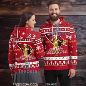 Arizona Cardinals Grinch Christmas Ugly 3D Hoodie Youth