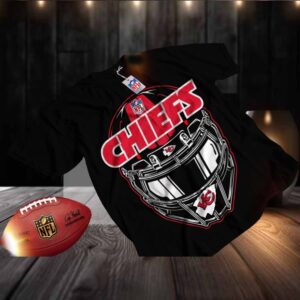 Kansas City Chiefs Team Logo T Shirt with Helmet Graphic