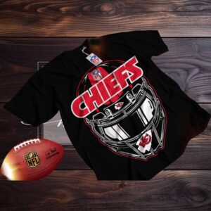 Kansas City Chiefs Team Logo T Shirt with Helmet Graphic