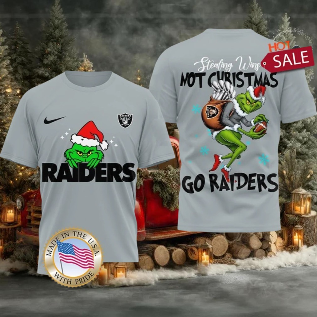 Las Vegas Raiders NFL Grinch Dr. Seuss Stealing Wins Not Christmas Shirt Las Vegas Raiders NFL Grinch Dr. Seuss Stealing Wins Not Christmas Shirt