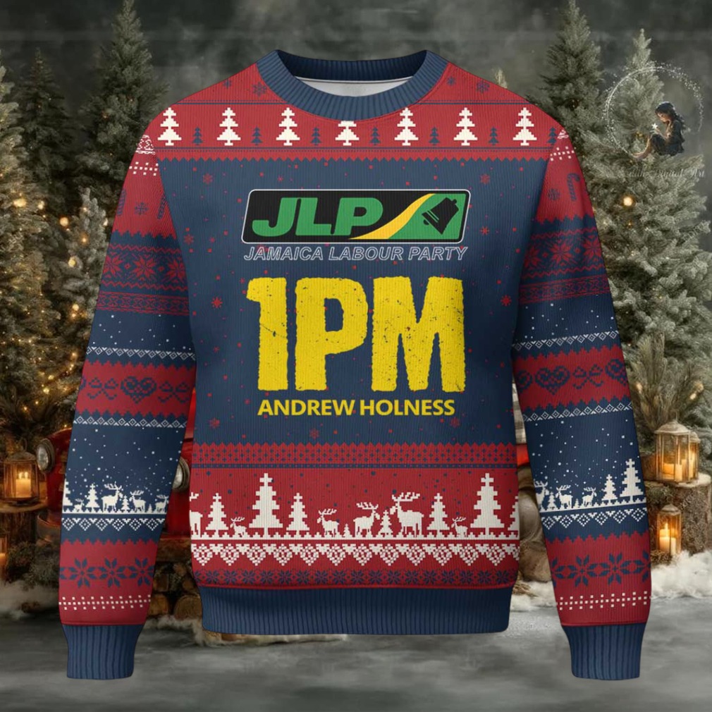 1PM Andrew Holness Ugly Christmas Sweater Support JLP Jamaica Labour Party 1PM Andrew Holness Ugly Christmas Sweater Support JLP Jamaica Labour Party