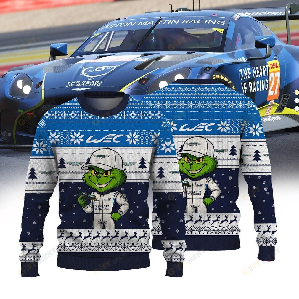 ASTON MARTIN THOR TEAM III FIAWEC × Grinch Ugly Christmas Sweater ASTON MARTIN THOR TEAM III FIAWEC × Grinch Ugly Christmas Sweater