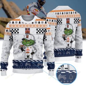 Aaron Plessinger Red Bull KTM × Grinch Ugly Christmas Sweater Aaron Plessinger Red Bull KTM × Grinch Ugly Christmas Sweater