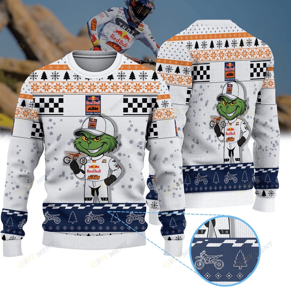 Aaron Plessinger Red Bull KTM × Grinch Ugly Christmas Sweater Aaron Plessinger Red Bull KTM × Grinch Ugly Christmas Sweater