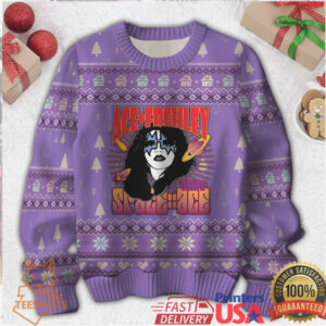 Ace Frehley Space Ace themed ugly Christmas sweater Ace Frehley Space Ace themed ugly Christmas sweater