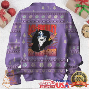 Ace Frehley Space Ace themed ugly Christmas sweater