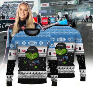 Airmine Scrappers Racing × Grinch Top Fuel Ugly Christmas Sweater NHRA