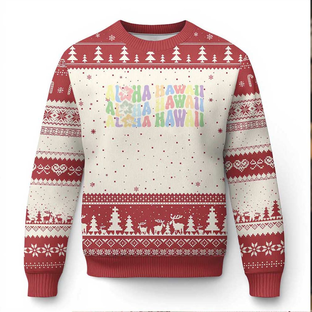 Aloha Hawaii Ugly Christmas Sweater Flower Summer Hawaiian Island Aloha Hawaii Ugly Christmas Sweater Flower Summer Hawaiian Island