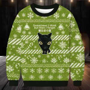 Amnesiac Cat Christmas Ugly Sweatshirt