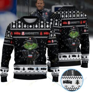 Andretti Global Marco Andretti IndyCar × Grinch Ugly Christmas Sweater