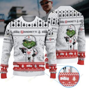 Andretti Global Marcus Ericsson IndyCar × Grinch Ugly Christmas Sweater