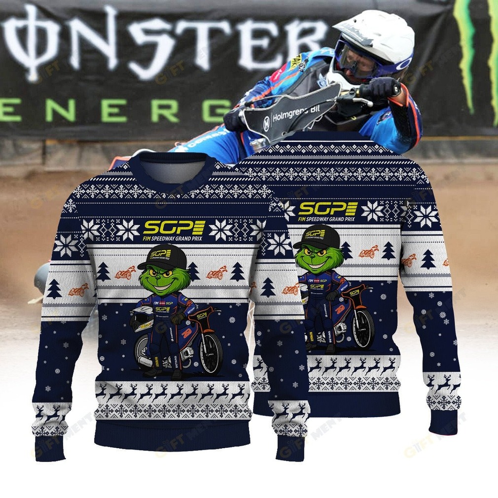 Andzejs Lebedevs × Grinch FIM Speedway SGP Christmas Ugly Sweater Andzejs Lebedevs × Grinch FIM Speedway SGP Christmas Ugly Sweater