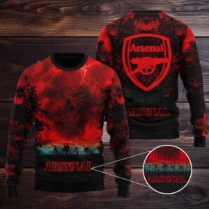 Arsenal FC x Stranger Things Ugly Sweater Arsenal FC x Stranger Things Ugly Sweater