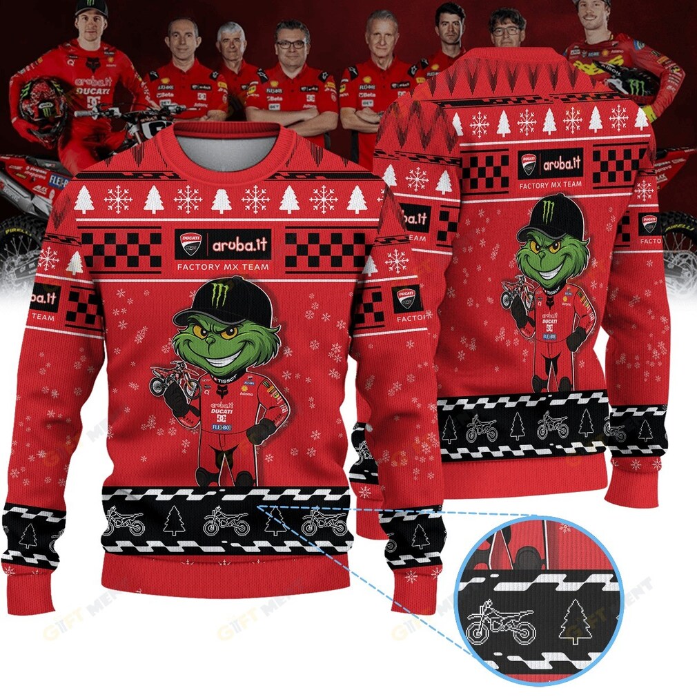 Aruba.it Ducati Factory MX Team × Grinch Ugly Christmas Sweater Aruba.it Ducati Factory MX Team × Grinch Ugly Christmas Sweater