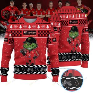 Aruba.it Ducati Factory MX Team × Grinch Ugly Christmas Sweater