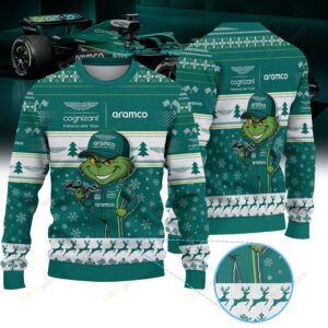 Aston Martin Aramco Formula One Team × Grinch Ugly Christmas Sweater II Aston Martin Aramco Formula One Team × Grinch Ugly Christmas Sweater II