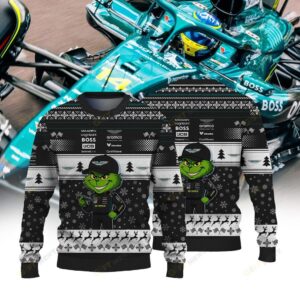 Aston Martin Aramco Formula One Team × Grinch Ugly Christmas Sweater v2 Aston Martin Aramco Formula One Team × Grinch Ugly Christmas Sweater v2