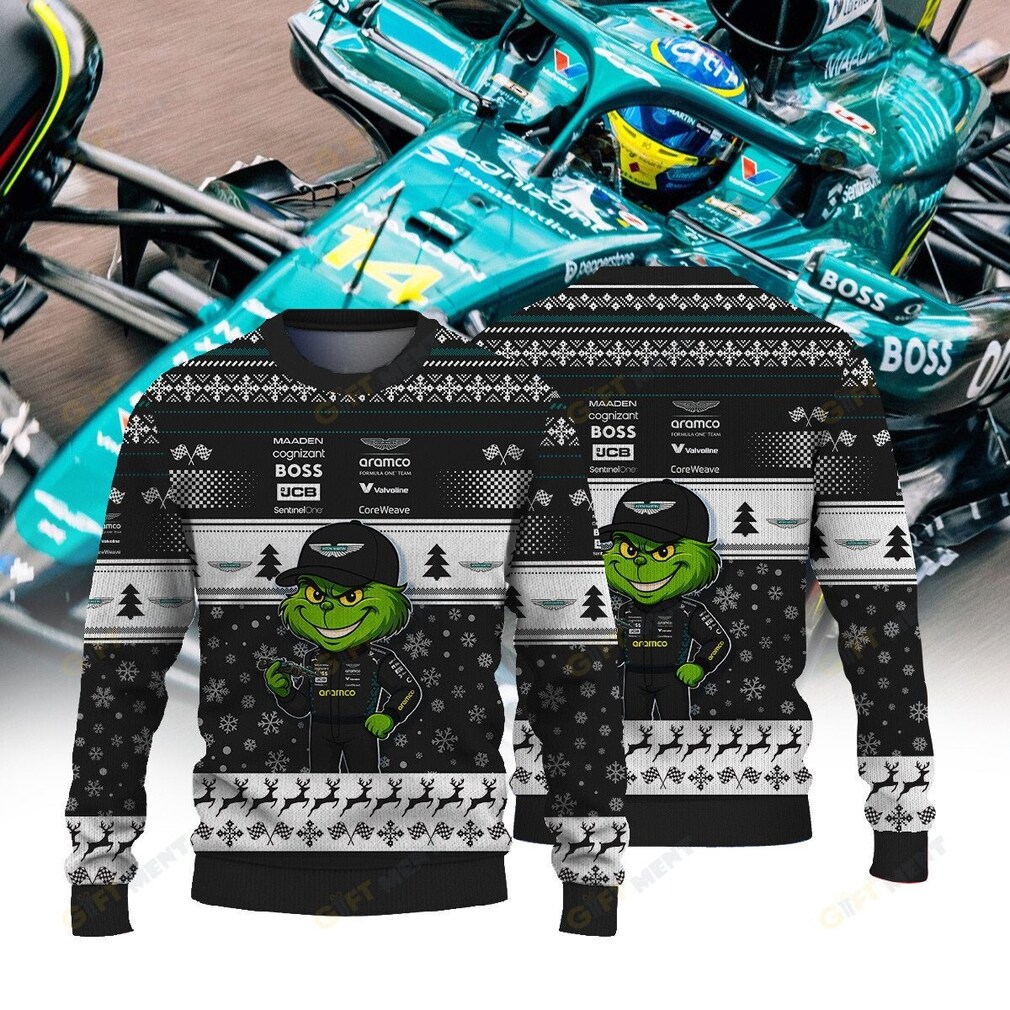 Aston Martin Aramco Formula One Team × Grinch Ugly Christmas Sweater v2 Aston Martin Aramco Formula One Team × Grinch Ugly Christmas Sweater v2