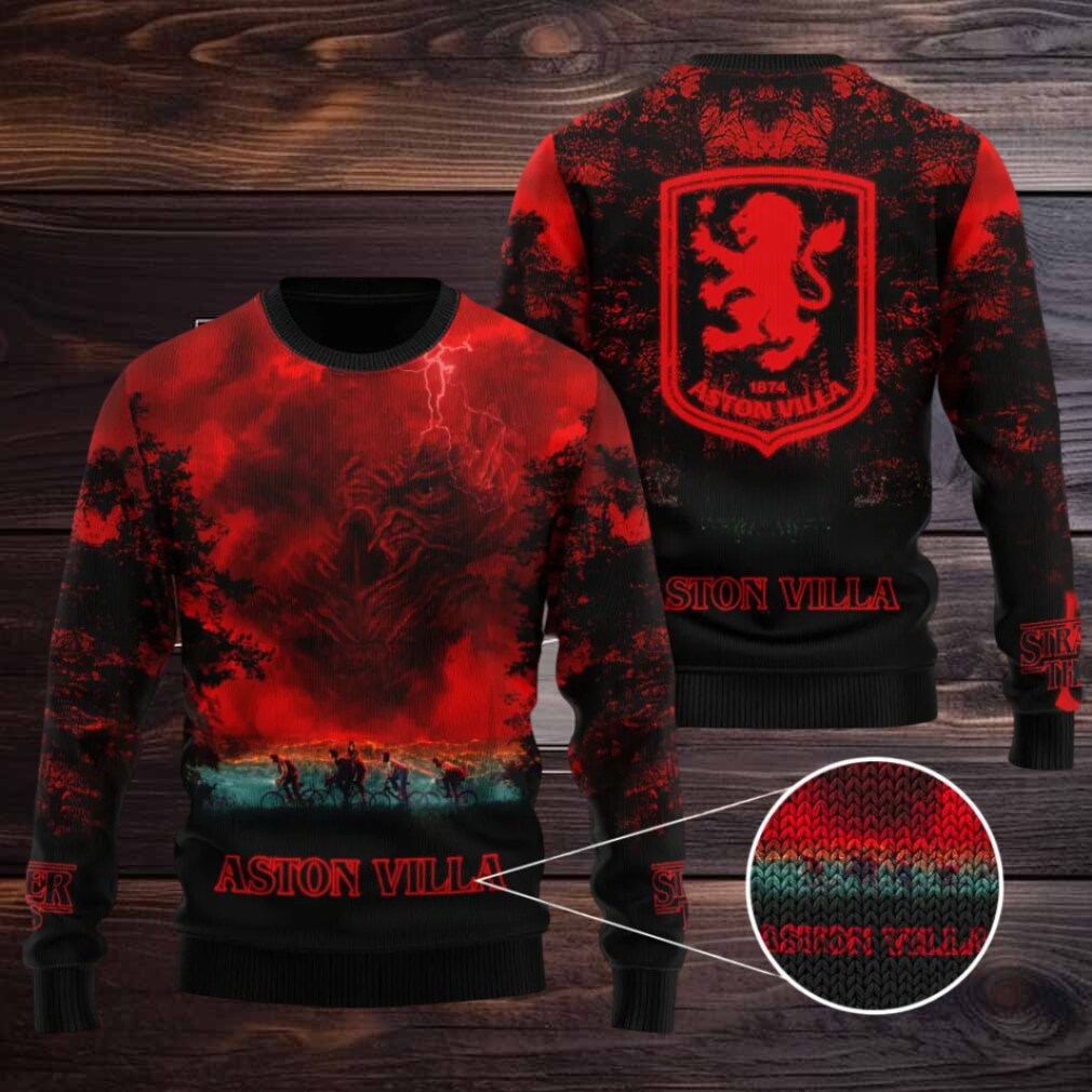 Aston Villa x Stranger Things Ugly Sweater Aston Villa x Stranger Things Ugly Sweater