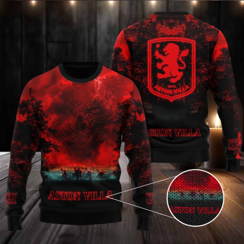 Aston Villa x Stranger Things Ugly Sweater Aston Villa x Stranger Things Ugly Sweater