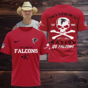 Atlanta Falcons Kenny Chesney No Shoes Nation Go Falcons Hoodie T Shirt
